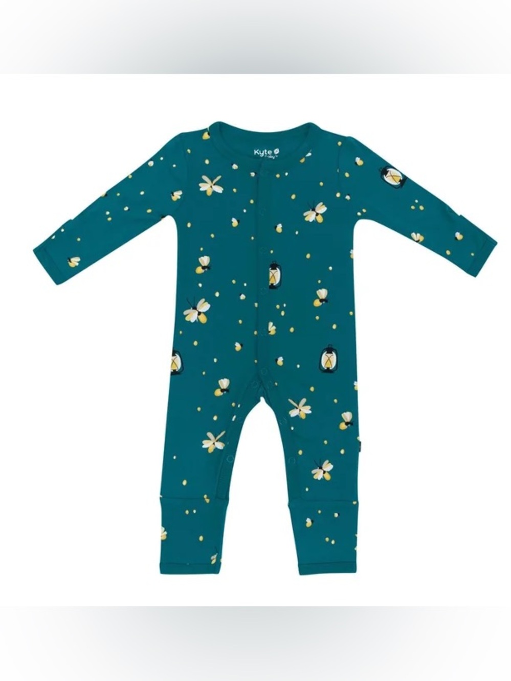 Kyte Baby Firefly zip up footless pajama onesie 0-3 months